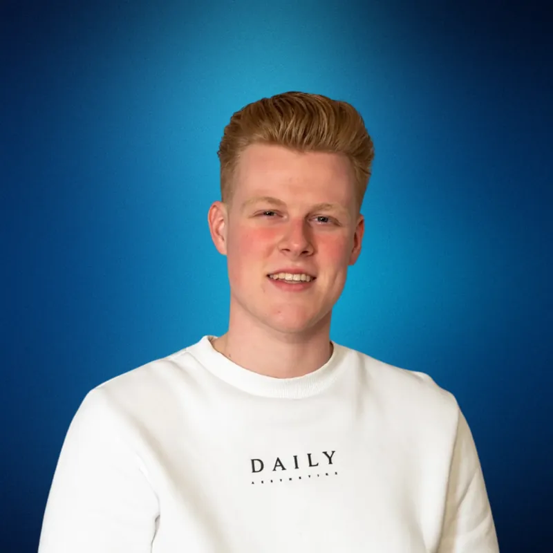Portret van Daan Bruinsma, systeembeheerder bij TDT-ICT